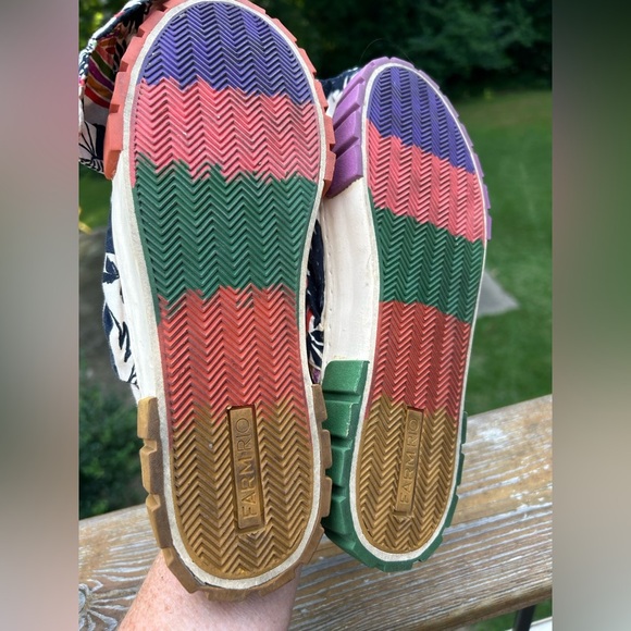 Farm Rio Mule sneakers Toucan multi color slides size 8 - Picture 7 of 8